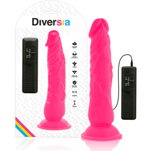 Flexibel vibrerande dildo rosa 21 cm – Diversia