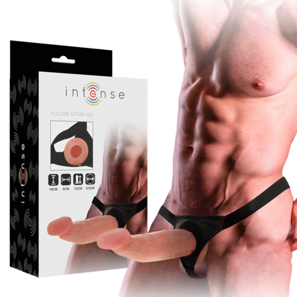 Hollow sele med dildo 18 cm – Intense