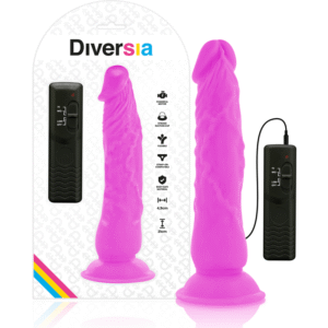 Flexibel vibrerande dildo lila 21 cm – Diversia