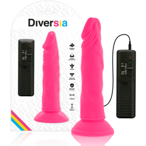 Flexibel vibrerande dildo rosa 23 cm – Diversia