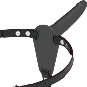 Sele med silikon-dildo 15 cm svart – Fetish Submissive